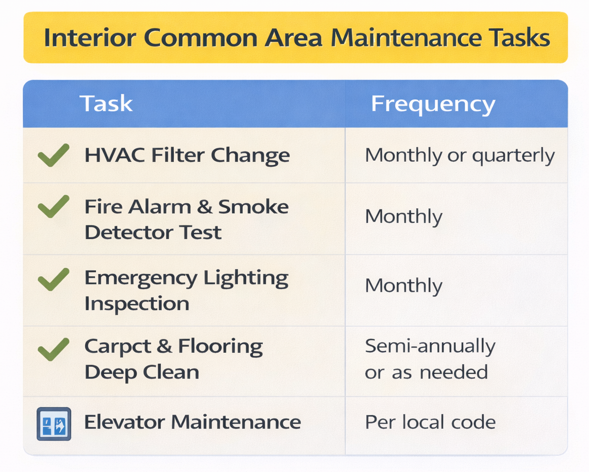 Building Interior Maintenance Tasks